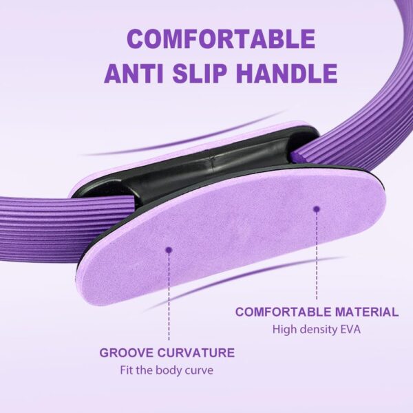 Pilates Ring Fitness Trainer, 2025 Upgrade Magic Circle Pilates Ring, Pilates Circle Yoga Rings Circle Pilates Exercise Equipment with Dual Padded Handles for Beginners Men Women