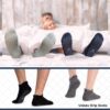 unenow Unisex Non Slip Grip Socks with Cushion for Yoga Pilates Barre Home & Hospital