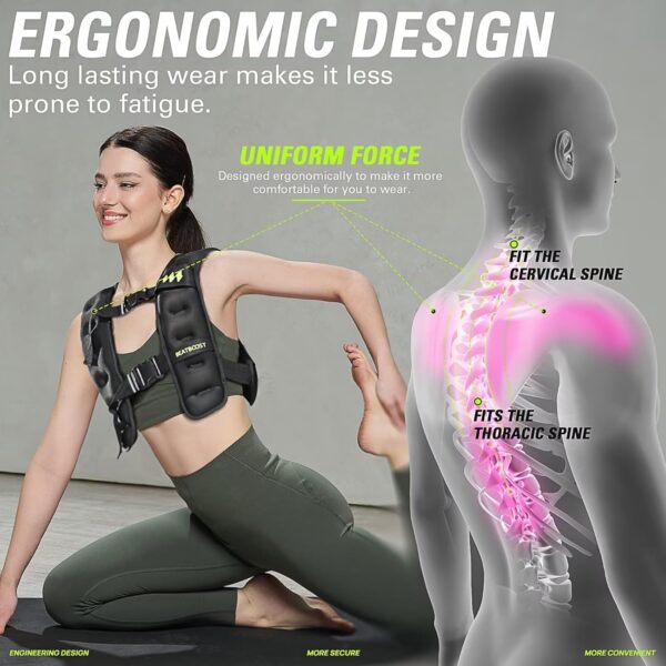 Weighted Vest for Men Women 10lb | 15lb | 20lb Weight Vest Version 2.0 with Ironsand for Walking Strength Training Running Workout