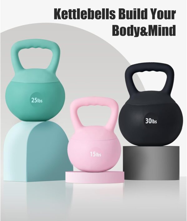 SogesPower Soft Kettlebells,Iron Sand Filled Weights Strength Training Kettlebells,Shock-Proof Weights and Wide-Grip Handle,Fitness Soft Kettlebells for Women Men Children,Home Gym Kettlebells