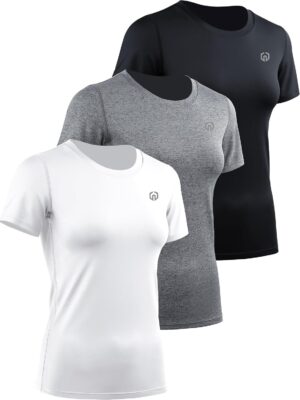 NELEUS Women's 3 Pack Compression Workout Athletic Shirt