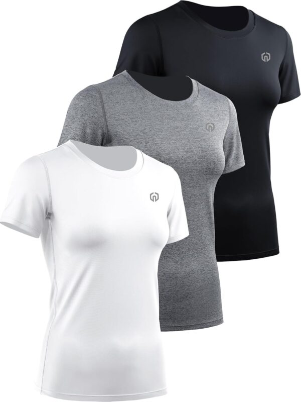 NELEUS Women's 3 Pack Compression Workout Athletic Shirt