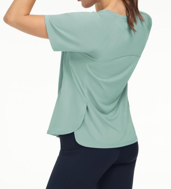 THE GYM PEOPLE Women's Short Sleeve Workout Shirts Breathable Yoga T-Shirts with Side Slits Athletic Tee Tops