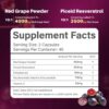 Piceid Resveratrol Supplement and NAD+ Cell Regenerator, Ultra High Purity & Bioavailable, Support Heart Health, Blood Flow, Cellular Energy Production&Metabolism, Red Grape Powder, 45 Day Supply-118