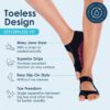 Tucketts Toeless Pilates Socks with Grips for Women, Non-Slip Barre Yoga Socks with Grips for Barefoot Workouts, Sizes 5-13