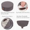Zafu Buckwheat Meditation Cushion,D=13"/16" H=5.5",Round Zabuton Meditation Pillow,Yoga Bolster Kneeling Pillow Premium Yoga Pillow for Sitting on Floor Zippered Cotton Cover