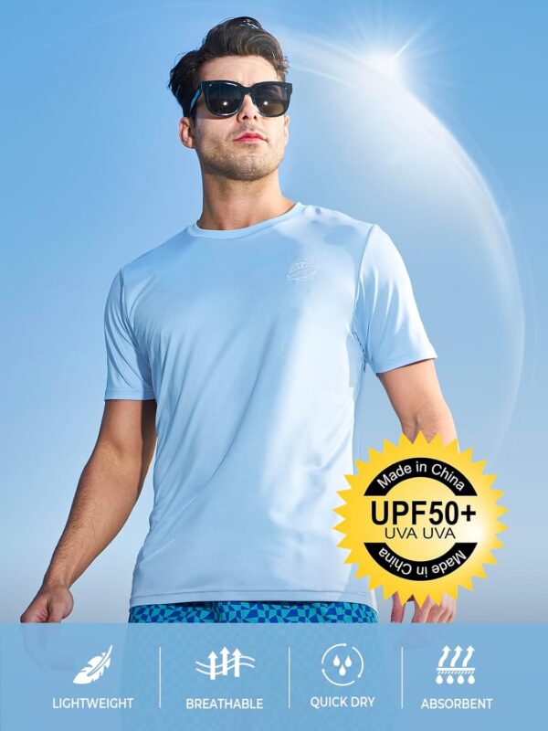 NORTHYARD Men's UPF 50+ Rash Guard T-Shirts Sun Protection UV Quick Dry Short Sleeve Shirts Lightweight Fishing Swim