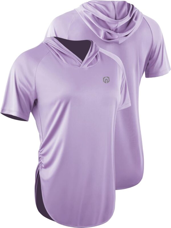 NELEUS Women's Sun Protection Running Shirts Workout Athletic Shirts with Hoods