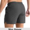 Aolesy Men's Gym Shorts Linerless & Liner - 5" Quick Dry Workout Running Shorts with Zip Pockets Sports Athletic Shorts