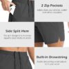 Aolesy Men's Gym Shorts Linerless & Liner - 5" Quick Dry Workout Running Shorts with Zip Pockets Sports Athletic Shorts