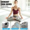 SkiBeaut 6 Pairs Non Slip Men Women Socks Unisex Pilates Man Woman Grips Cushion Socks for Yoga Barre Home & Hospital
