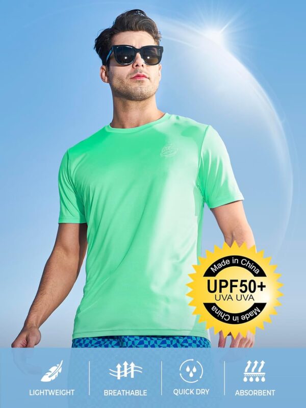 NORTHYARD Men's UPF 50+ Rash Guard T-Shirts Sun Protection UV Quick Dry Short Sleeve Shirts Lightweight Fishing Swim
