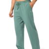 Pudolla Men's Cotton Yoga Sweatpants Athletic Lounge Pants Open Bottom Casual Jersey Pants for Men with Pockets