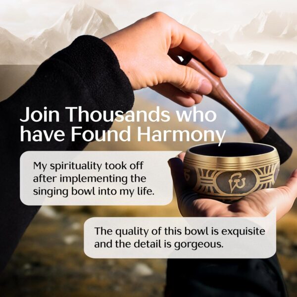 Tibetan Singing Bowl Set – Authentic Hand-Tuned Sound Bowl for Meditation – Complete Meditation Bowl Kit with Cushion, Mallet, Box & Guide – Perfect Tibetan Bell for Yoga, Relaxation, & Sound Healing