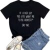 BLACKOO Women Funny Graphic T-Shirts Cute Tees