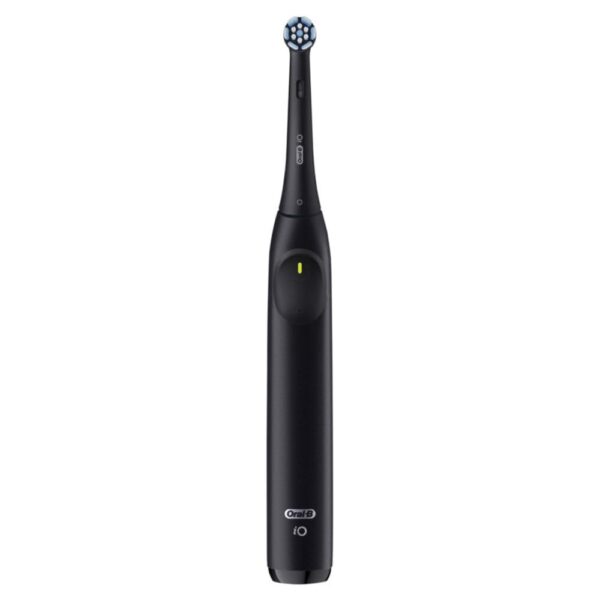Oral-B iO Series 2 Rechargeable Electric Powered Toothbrush, Night Black with 1 Gentle Care Brush Head - Automatic Pressure Sensor to Protect Gums - 3 Modes - 2 Min Timer