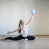 Small Exercise Ball for Between Knees, 6 inch Pilates Ball with Pump, Mini Yoga Core Ball Physical Therapy