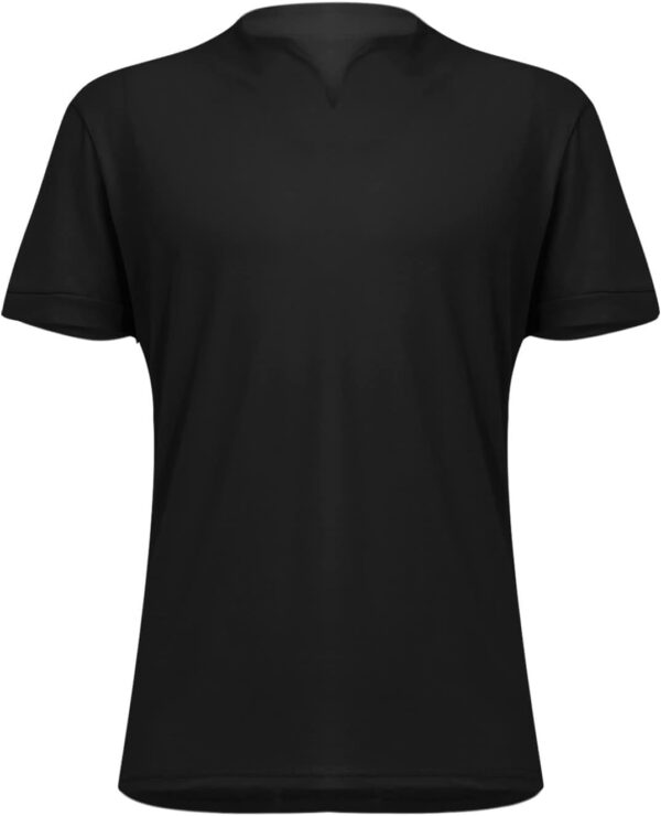 Men Gentlemans Business T Shirt Short Sleeve Fitness Muscle T Shirt V Neck Gym Tee Fashion Workout Casual Shirts