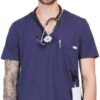 MIKAL Scrub Tops for Men V Neck Relaxed Fit W/ 3 Pockets, Super Soft Cotton Premium Knitted Medical/Health Care Uniform