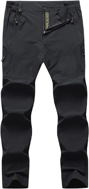 Quick Dry Hiking Cargo Pants Men's Outdoor Casual Workout Strech Breathable Pant with Multi-Pocket (No Belt)
