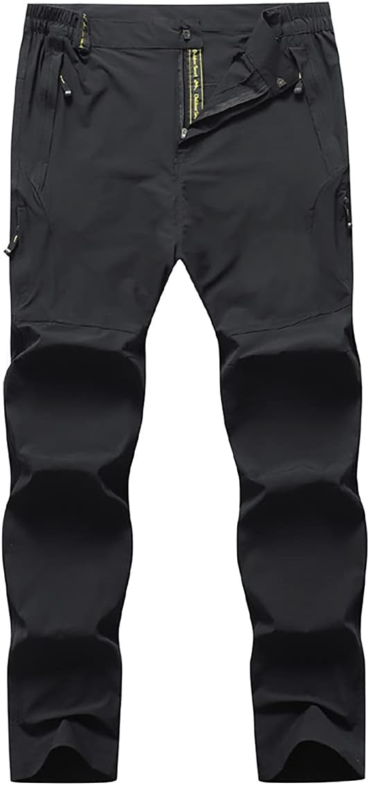 Quick Dry Hiking Cargo Pants Men's Outdoor Casual Workout Strech Breathable Pant with Multi-Pocket (No Belt)