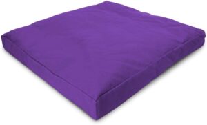 Bean Products Meditation Cushion - Zabuton Meditation Pillows for Sitting on Floor, Yoga Cushion, Cotton Yoga Pillow, Zen Kneeling Prayer Pad- Made in USA - Standard 24x24x2, Purple