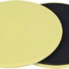 Fitness Disc Slides, 2pcs Gliding Discs Slider Fitness Disc Exercise Sliding Plate Sliding Discs Fitness Core Slider Workout for Gym, Home, Yoga, Pilates (yellow)