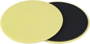 Fitness Disc Slides, 2pcs Gliding Discs Slider Fitness Disc Exercise Sliding Plate Sliding Discs Fitness Core Slider Workout for Gym, Home, Yoga, Pilates (yellow)