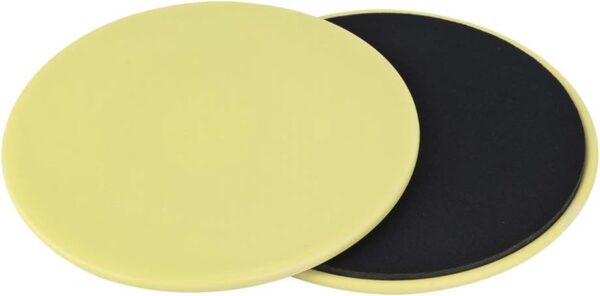 Fitness Disc Slides, 2pcs Gliding Discs Slider Fitness Disc Exercise Sliding Plate Sliding Discs Fitness Core Slider Workout for Gym, Home, Yoga, Pilates (yellow)