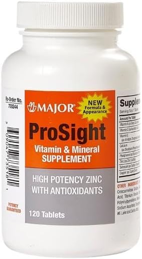 Major ProSight Vitamin and Mineral Supplement High Potency Zinc with Antioxidants - 120 Tablets