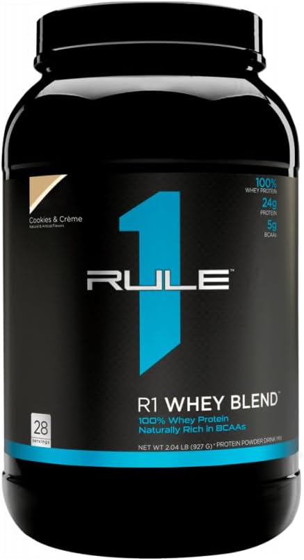 Rule 1 Proteins R1 Whey Blend, 28 Servings, Cookies & Crème