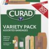 41JwzilUGL._AC_SL1200_.jpg Curad Assorted Bandages Variety Pack 300 Pieces, Including Antibacterial, Heavy Duty, Fabric, and Waterproof Bandages