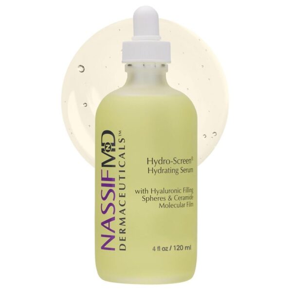 NassifMD Hydro-Screen - Clinical Grade Serum with Premium Ingredients: Ceramides, Retinol, Bakuchiol, Hyaluronic Acid - Anti Aging Treatment