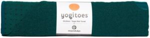 Manduka Yogitoes Yoga Mat Towel - Lightweight, Quick Drying Microfiber, Non Slip Skidless Technology, Use in Hot Yoga, Vinyasa and Power, 71" x 24", Deep Sea