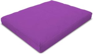 Bean Products Meditation Cushion - Zabuton Meditation Pillows for Sitting on Floor, Yoga Cushion, Cotton Yoga Pillow, Zen Kneeling Prayer Pad- Made in USA - Premium 32x26x3, Orchid