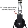 41jygqV0gIL._AC_SL1000_.jpg LFJ LAT Pull Down and Lift Weight Pulley System Cable Machine Pulley Attachment for Triceps Pull Down, Biceps Curl, Back, Forearm, Shoulder Home Gym Equipment
