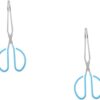 2pcs Wipe Aid Toilet Bowl Toilet Paper Toilet Tissue Tool Butt Wiper Toileting Aid Toilet Tool Self Wipe Tong Long Tongs Toilet Aid Bathroom Supplies Blue Stainless Steel