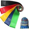 Yoga Resistance Rubber Bands Indoor Outdoor Fitness Equipment 0.35mm-1.1mm Pilates Sport Training Workout Exercise Bands(D)