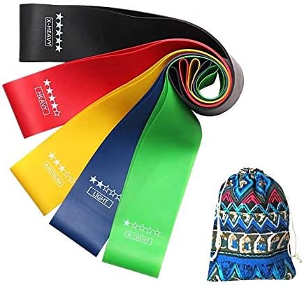 Yoga Resistance Rubber Bands Indoor Outdoor Fitness Equipment 0.35mm-1.1mm Pilates Sport Training Workout Exercise Bands(D)