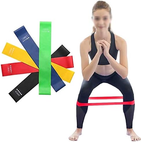 Yoga Resistance Rubber Bands Indoor Outdoor Fitness Equipment 0.35mm-1.1mm Pilates Sport Training Workout Exercise Bands(D)
