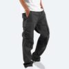 Cargo Pants for Men Casual Multiple Pockets Straight Type Fitness Hiking Pants Jogging Sweatpants Trousers, Medium