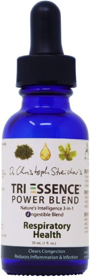 Respiratory Health Tri-Essence Power Blend - Blended with Natural Herbal Extracts, Flower Essences, and Essential Oils - Size: 240 mL (8 fl. oz.)