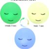 Breathing lamp Guided Visual Meditation Tool for Mindfulness, Slow Your Breathing & Calm Your Mind for Stress & Anxiety Relief, 3 Color and 478 Seconds Breathing Mode Silicone Cute Smiley face lamp