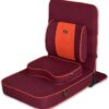 Friends Of Meditation Extra Large Meditation Chair and Yoga Chair with Back Support Cushion and Meditation Block | Yoga Chair for Adults | Premium Floor Chair | Portable | Maroon, Seat Size: 24x22 in