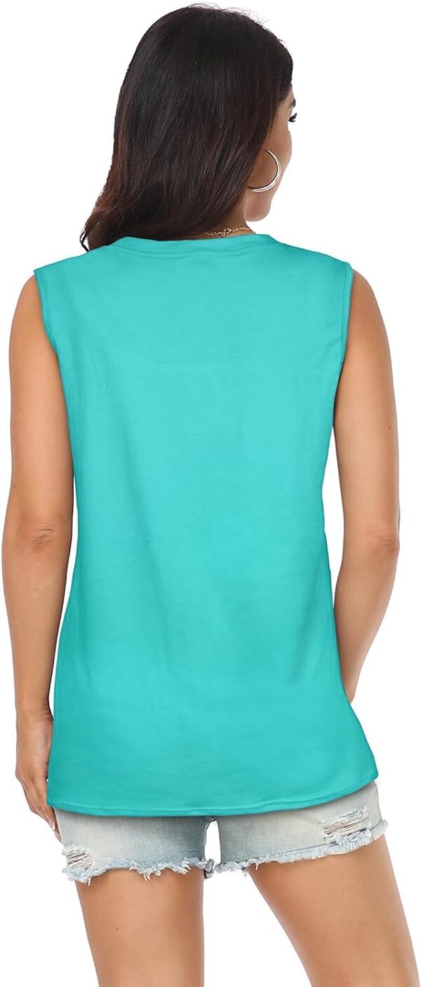 Summer Beach Tank Tops for Women Funny Cute Sunshine Coconut Tree Graphic Tee Shirt Hawaiian Family Vacation Tops