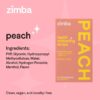 Zimba Teeth Whitening Strips Vegan Whitening Strip Enamel Safe Teeth Whitening Hydrogen Peroxide Teeth Whitener for Coffee, Wine, and Other Stains, 28 Strips (14 Day Treatment), Peach