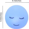 Breathing lamp Guided Visual Meditation Tool for Mindfulness, Slow Your Breathing & Calm Your Mind for Stress & Anxiety Relief, 3 Color and 478 Seconds Breathing Mode Silicone Cute Smiley face lamp