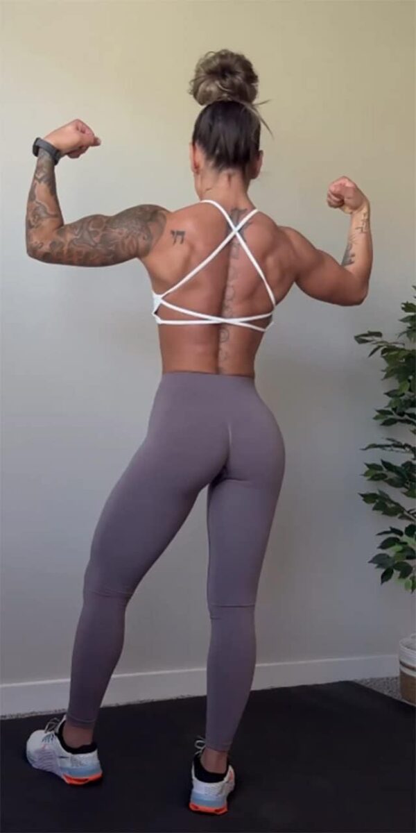 Aoxjox Women's Workout Sports Bras Fitness Backless Padded Ivy Low Impact Bra Yoga Crop Tank Top