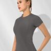 Loovoo Women Workout Shirts 1/2/3 Pack Athletic Compression Tee Dry Fit Yoga Gym Basic Tops