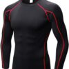 SPVISE Men's Compression Shirt Long Sleeve Athletic Workout T-Shirts Top Active Sport Baselayer Undershirt Gear Shirt Dry Fit